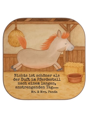 Mr. & Mrs. Panda Untersetzer Pferd Springen Design mit Spruch in Weiß