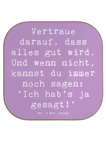 Mr. & Mrs. Panda Tassenuntersetzer Spruch Schutz & Vertrauen mit... in Lavendeltraum