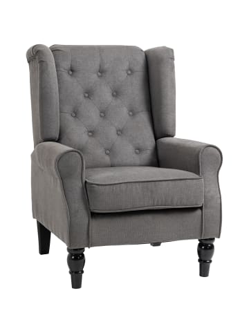 HOMCOM Einzelsessel in Dunkelgrau 74L x 86B x 102H cm