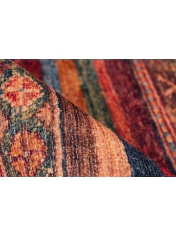 Kayoom Kurzflor Teppich Faye 725 in multi - rot - rechteckig