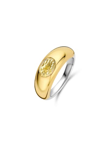Ti Sento Milano Ring "mit Crystal gelb bicolor vergoldet" in Gold