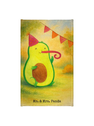 Mr. & Mrs. Panda Gästehandtuch Avocado Geburtstag Design ohne Sp... in Weiß