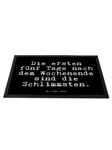 Mr. & Mrs. Panda Bodenvorleger Die ersten fünf Tage... mit Spruch in Schwarz