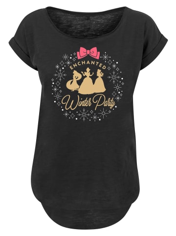 F4NT4STIC Long Cut T-Shirt Prinzessin Enchanted Winter Party in schwarz