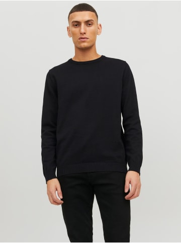 Jack & Jones Dünner Langarm Strickpullover Basic JJEBASIC in Schwarz