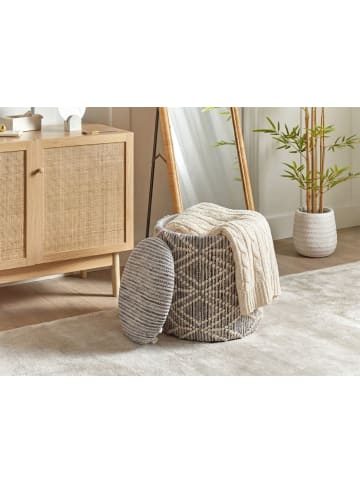 FineBuy Hocker und Sitzsäcke in Grau / Stoff / 40x40x45