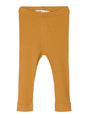 name it Baby Leggings in Rippstruktur in Spruce Yellow