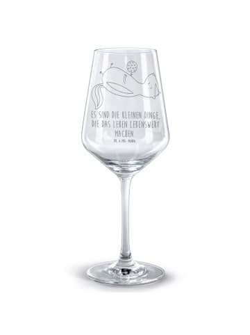 Mr. & Mrs. Panda Weinglas Stinktier Ball mit Spruch in Transparent