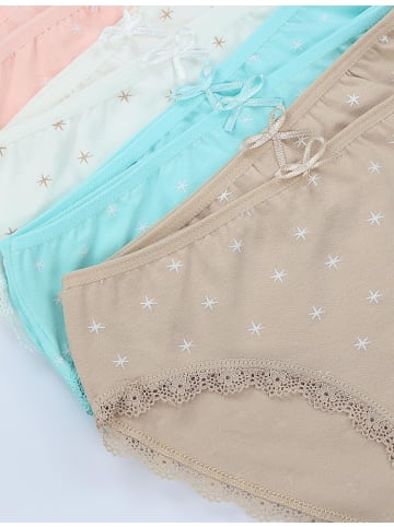 TupTam Mädchen Slips mit Aufdruck 10er Pack in beige