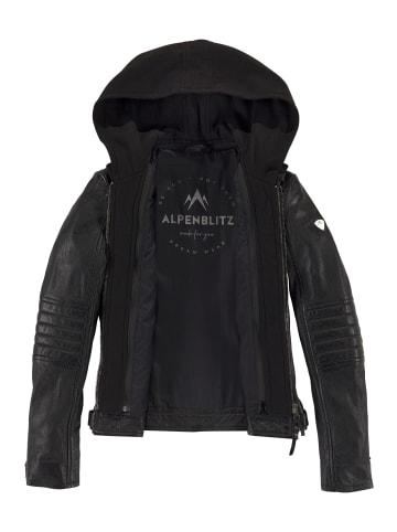 ALPENBLITZ Lederjacke in schwarz