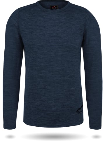 Normani Outdoor Sports Herren Merino Langarm Melbourne in Navy