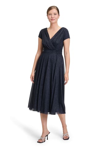 Vera Mont Cocktailkleid im Glitzer-Look in Dunkelblau/Grau