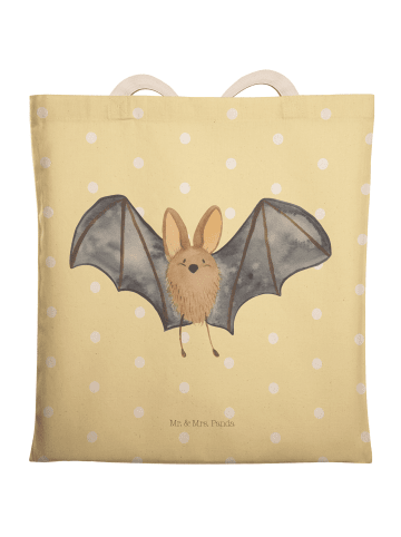 Mr. & Mrs. Panda Stoffbeutel Fledermaus Flügel ohne Spruch in Gelb Pastell