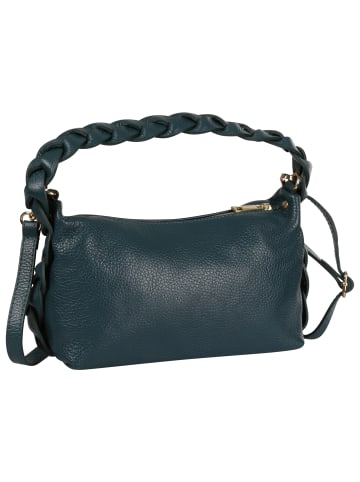Toscanto Leder Umhängetasche Toscanto Tasche petrolblau ca. 25cm