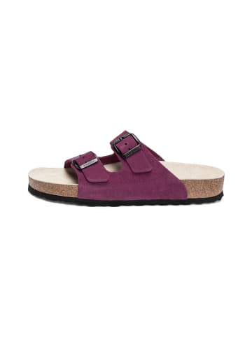 VITAFORM Veloursleder Pantoletten in beere
