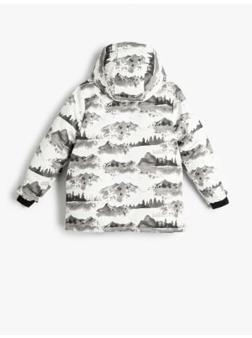 KOTON Anorak in Weiß Gemustert