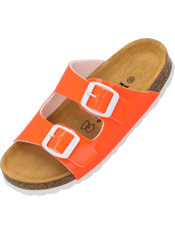 palado Pantoletten in orange neon lack