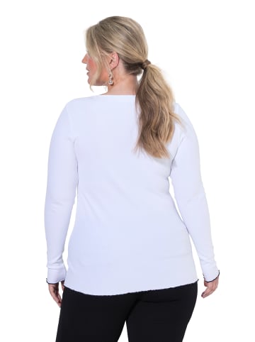 MIAMODA Langarmshirt in schneeweiß