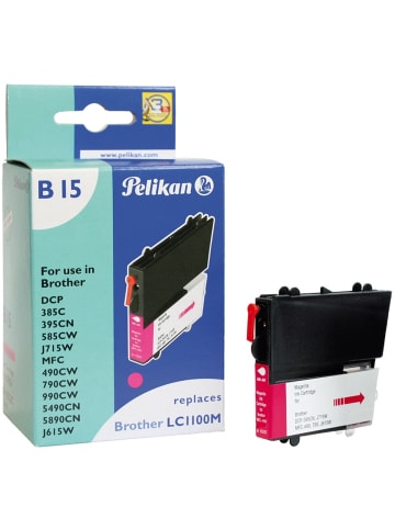 Pelikan Tintenpatrone kompatibel mit Brother LC1100 magenta 8ml