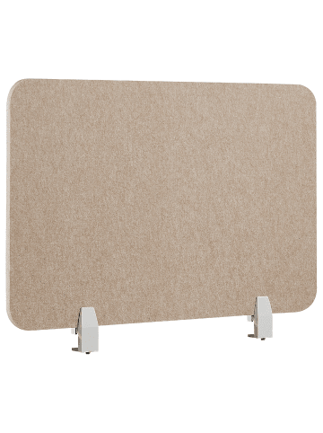 Beliani Schreibtischtrennwand SPLIT in Beige - (W) 80 x (H) 50 x (L) 1 cm