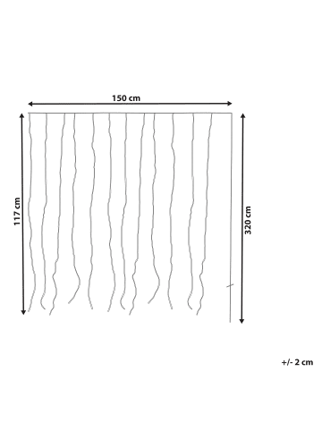 Beliani Weihnachtsbeleuchtung KULUSUK in Transparent - (W) 150 x (H) 320 x (L) 150 cm