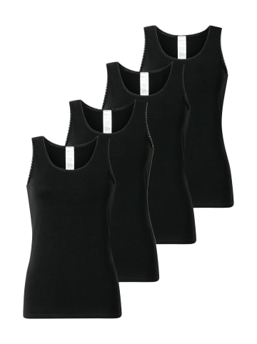 Schiesser Unterhemd / Top 95/5 Modern Cotton in Schwarz