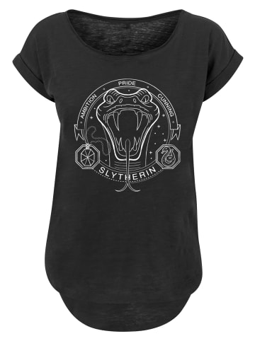 F4NT4STIC Long Cut T-Shirt Harry Potter Slytherin Seal in schwarz