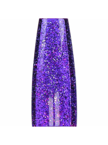 Licht-Erlebnisse Lavalampe EEK G Ø 11 x (H)42 cm in Glitter (Violett) Transparent WeißGlitter (Violett) Transparent Weiß