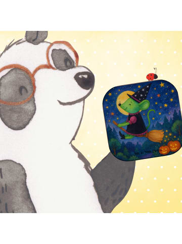 Mr. & Mrs. Panda Bierdeckel Hexe Fliegt Design ohne Spruch in Weiß