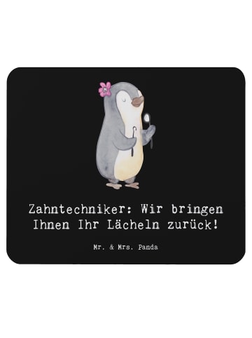 Mr. & Mrs. Panda Mousepad Zahntechniker Lächeln mit Spruch in Schwarz
