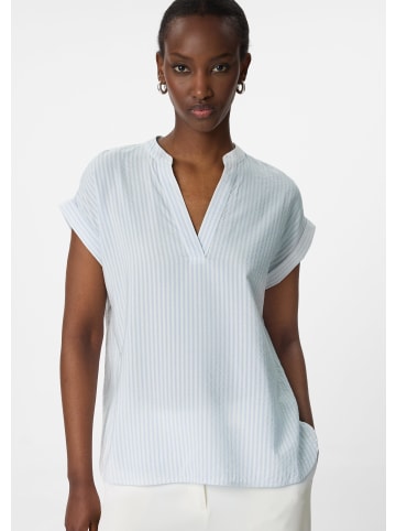 comma Bluse kurzarm in Blau