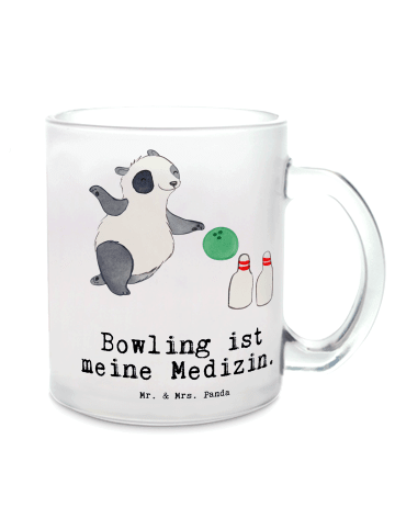 Mr. & Mrs. Panda Pott Panda Bowling mit Spruch in Transparent