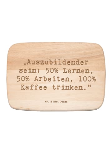 Mr. & Mrs. Panda Schneidebrett Holz Spruch Auszubildender mit Sp... in Transparent