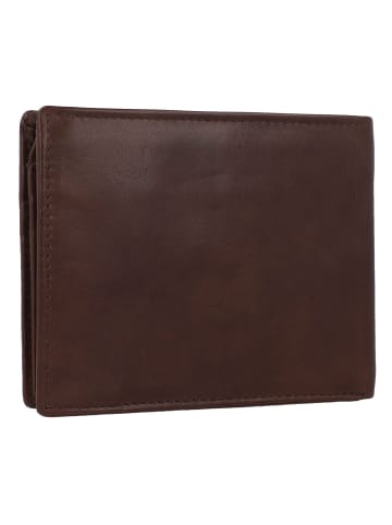 Greenburry Newport Geldbörse RFID Schutz Leder 12 cm in coffee