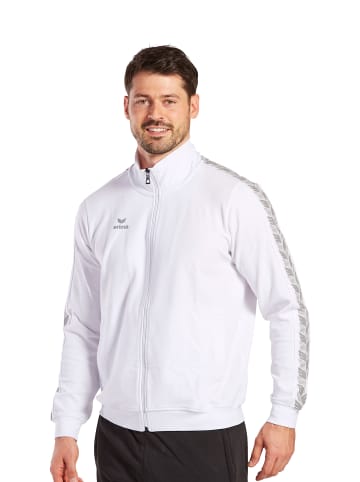 erima Herren Essential Team Tracktop Jacke in weiß/monument grey