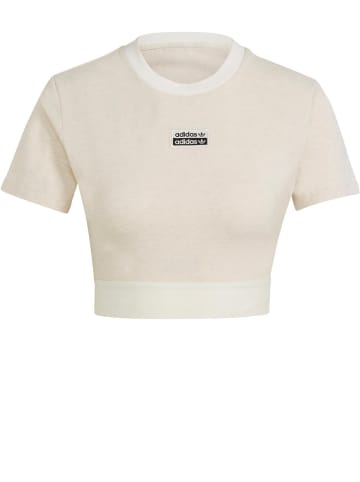 adidas Cropped T-Shirts in offwhite melange