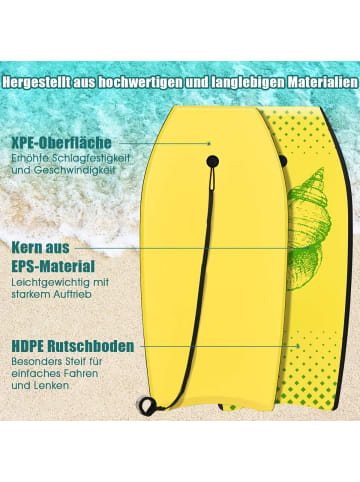 COSTWAY Schwimmbrett 104x51x6cm in Gelb