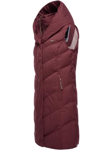 ragwear Steppweste Natalka Vest in Wine Red