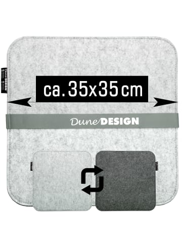 DuneDesign Fliz Stuhlkissen Liva in Grau
