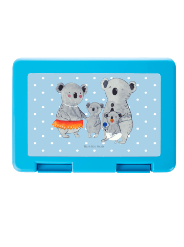 Mr. & Mrs. Panda Aufbewahrungsbox Koala Familie ohne Spruch in Blau Pastell