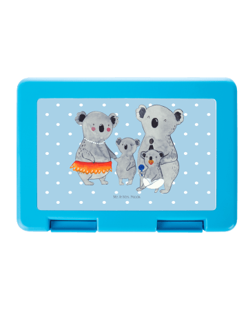 Mr. & Mrs. Panda Brotdose Koala Familie ohne Spruch in Blau Pastell
