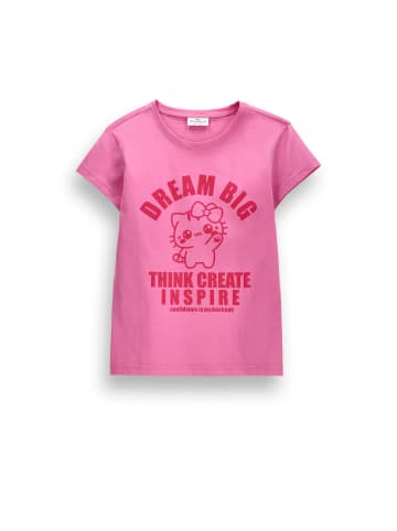 Coccodrillo Baumwoll-T-Shirt mit kurzen Ärmeln in rosa