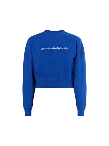 myMo Damen Sweatshirt Cropped in Königsblau