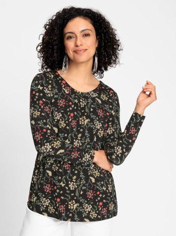 WITT WEIDEN Shirttunika in schwarz-ocker-bedruckt