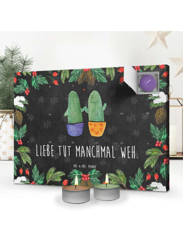 Mr. & Mrs. Panda Adventskalender Kaktus Liebe mit Spruch in Kreidetafel
