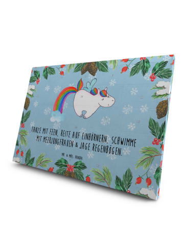 Mr. & Mrs. Panda Tee Adventskalender Einhorn Fliegendes Pferd mi... in Eisblau