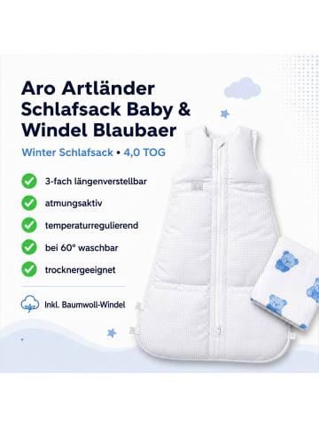 Kinderhaus Blaubär Daunenschlafsack TOP in Vichy Karo Silber