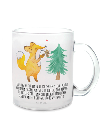 Mr. & Mrs. Panda Glas Fuchs Weihnachtsbaum mit Spruch in Transparent