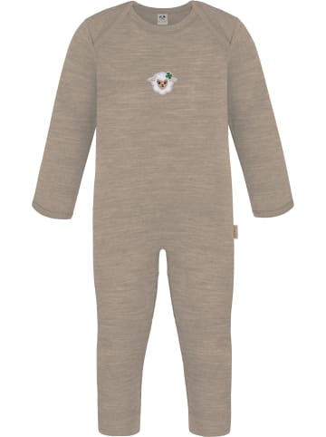 Normani Outdoor Sports 2er Pack Baby Merino Strampler „Waverly“ in Anthrazit/Beige