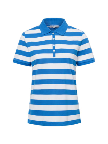 Marie Lund Poloshirt in blau weiß - 0012